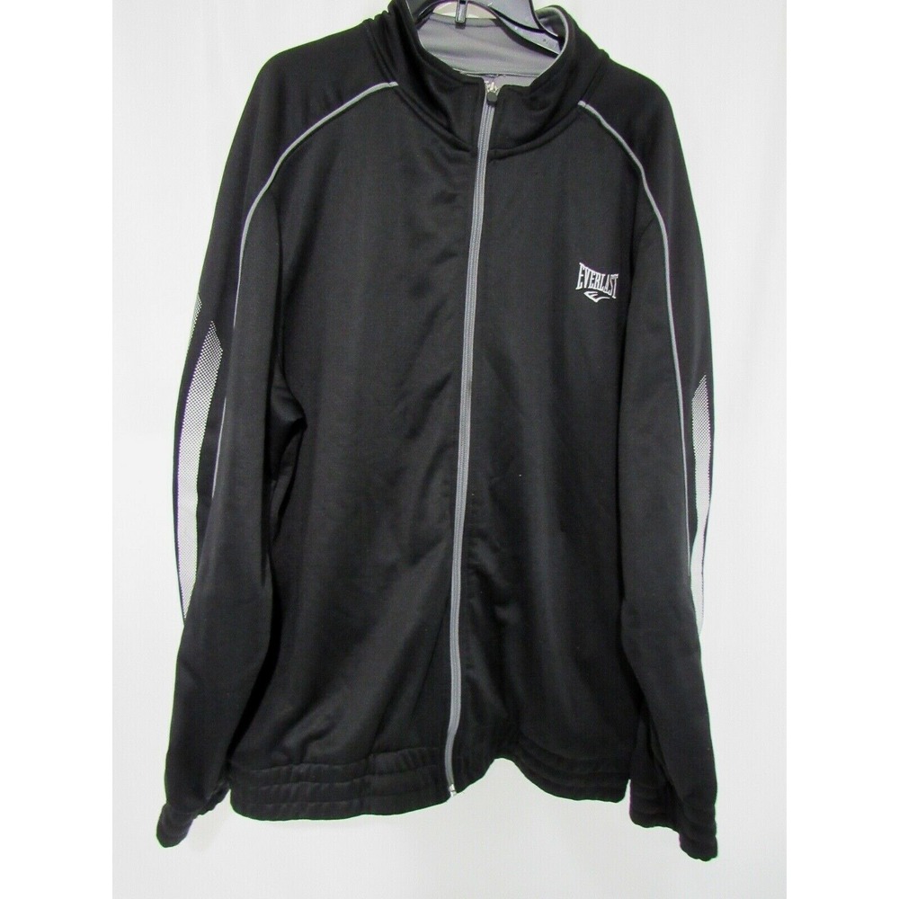 Everlast men's full zip Warm-up jacket Black size Medium L Boxing MMA - Picture 1 of 5